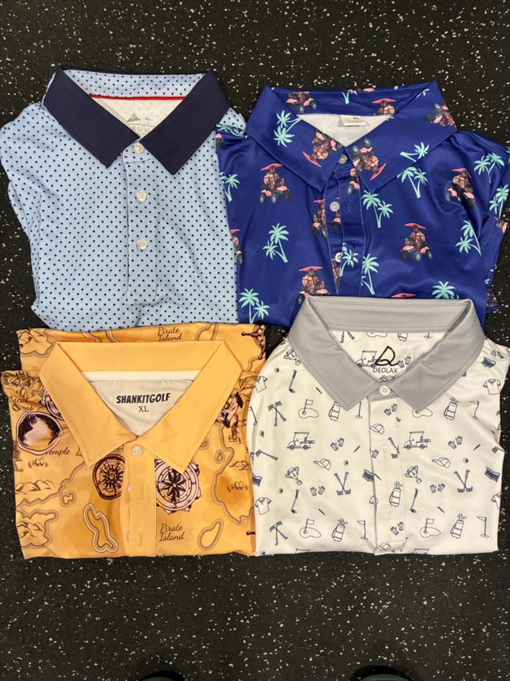 Callaway Men’s Polo Quartet - Light Blue, Royal Blue, Yellow, White